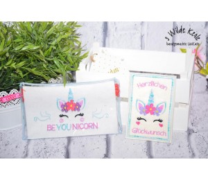 Stickserie ITH - Einhorn Tasche Dreaming Unicorn - BeYOUnicorn